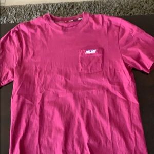 Bright pink Palace shirt sleeve tshirt.
